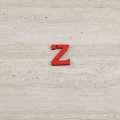 Пришивной декор буква Z красная, 25мм