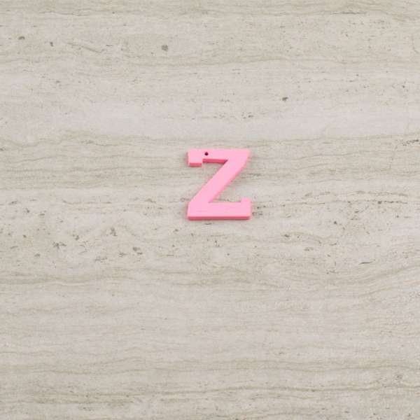 Пришивной декор буква Z розовая, 25мм
