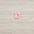 Пришивной декор буква D розовая, 25мм