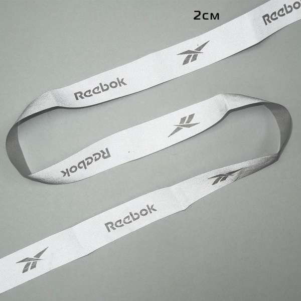 Бирка светоотражающая Reebok 20х130мм серая
