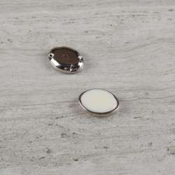 Украшение пришивное "овальная страза, белая "27*17 мм