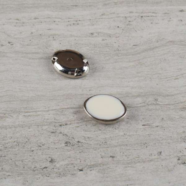 Украшение пришивное "овальная страза, белая "27*17 мм