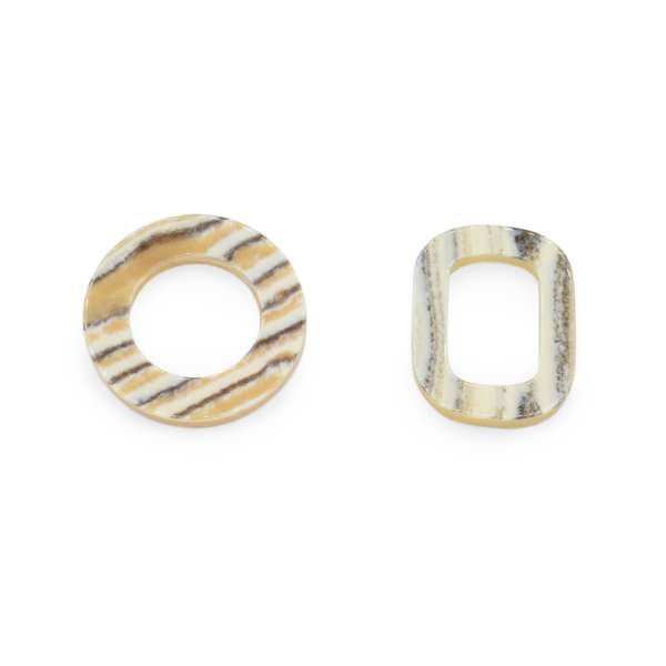 Пришивной декор пластик под дерево кольцо, овал