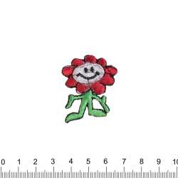 Термоаппликация Цветок смайлик 30х40см