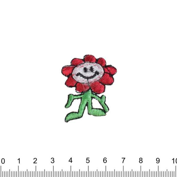Термоаппликация Цветок смайлик 30х40см