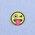 Термоаппликация Смайлик с языком 50х50мм