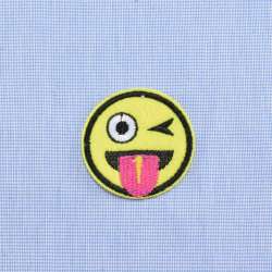 Термоаппликация Смайлик с языком 50х50мм