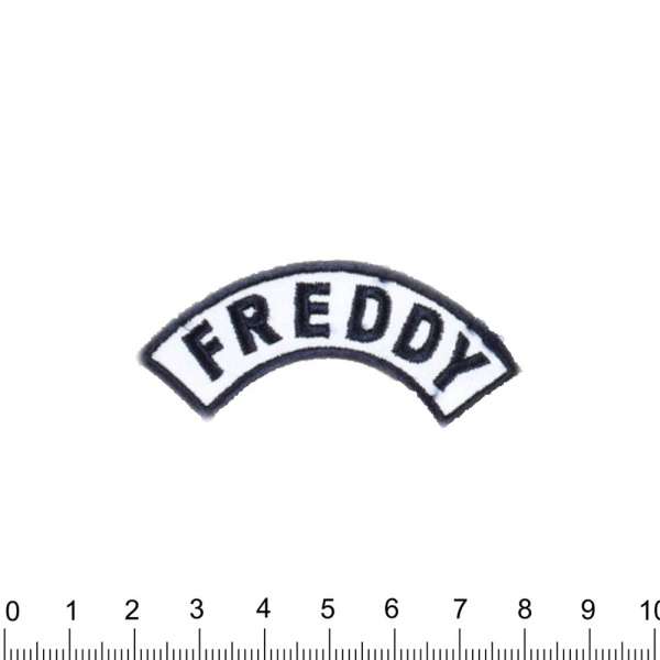 Нашивка FREDDY 70х30мм бело-синяя