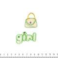 Термоаппликация GIRL+сумочка 55х80мм