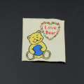 Нашивка жаккардовая LOVE BEAR 40х40мм