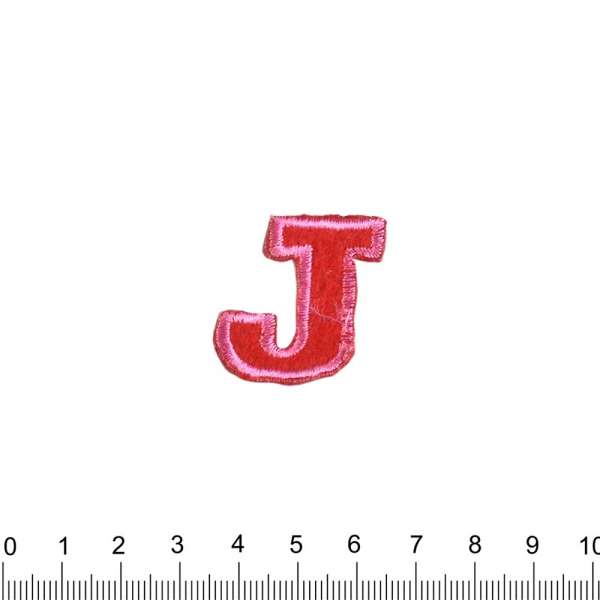 Термоаппликация Буква J 30х30мм красная