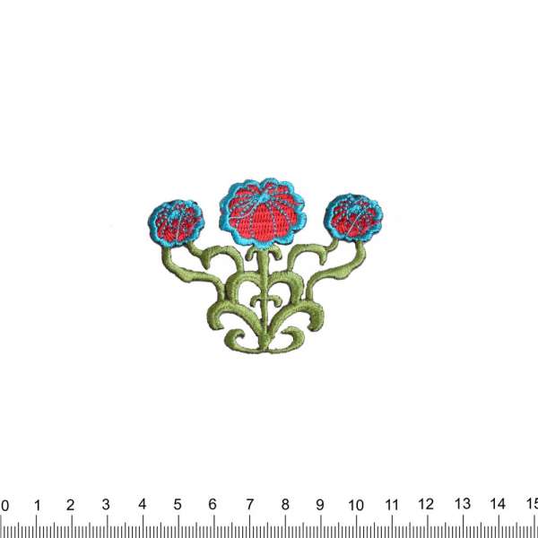 Термоаппликация Цветы три 55х70мм