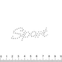 Термоапликация стразы металл SPORT 20х60см серебристая