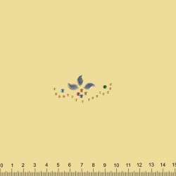 Термоапликация стразы металл Листики 25х50мм разноцветная