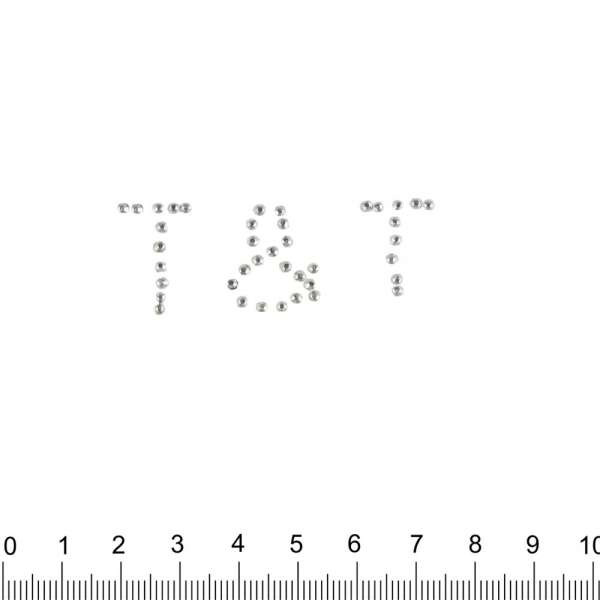 Термоапликация стразы металл T&T 20х50мм серебристая
