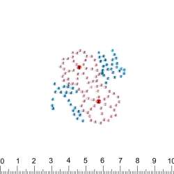 Термоапликация стразы металл Цветок 50х50мм розово-голубая