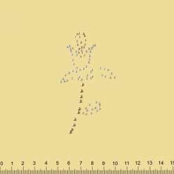 Термоапликация стразы металл Цветок 50х100мм серебристо-золотистая