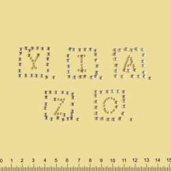 Термоапликация стразы металл YZICA 50х190см золотистая