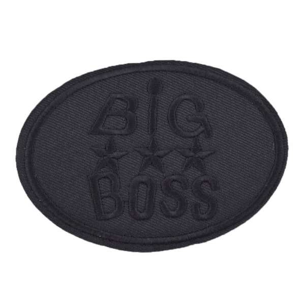 Термоаппликация Эмблема овальная BIG BOSS 90х70мм черная