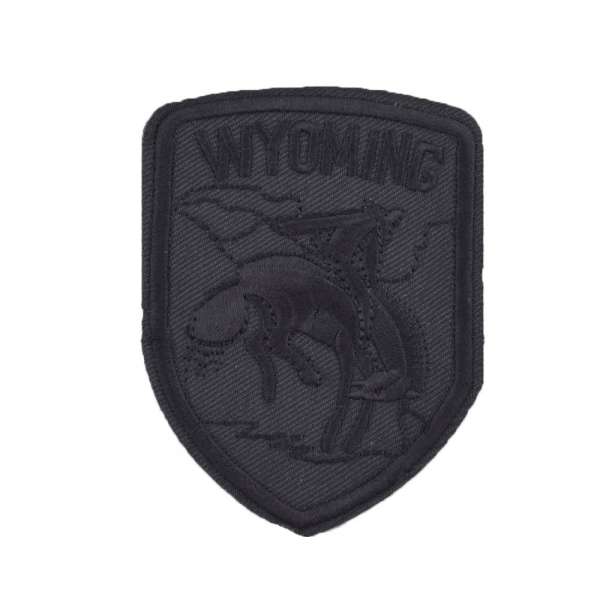 Термоаппликация Эмблема WYOMING 90х60мм черная