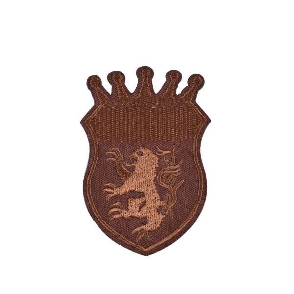 Термоаппликация Эмблема 60х90мм коричневая