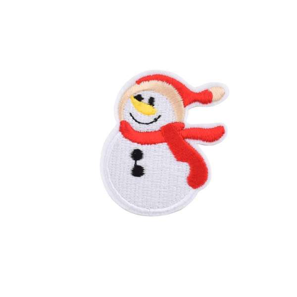 Термоаппликация Снеговик в шляпе красной 40х60мм