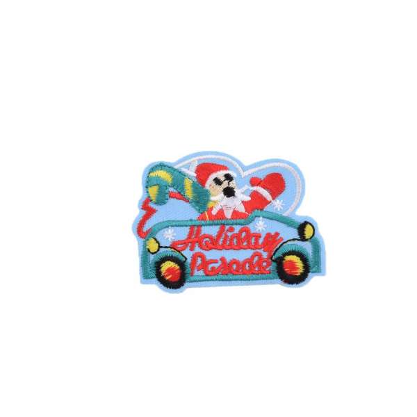 Термоаппликация Дед Мороз на машинке голубой HOLIDAY 60х65мм