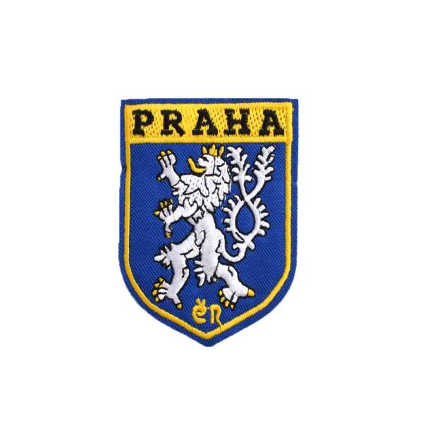 Термоаппликация Герб PRAHA 60х80мм синий