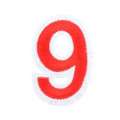 Термоаппликация Цифра 9 красная 60х90мм