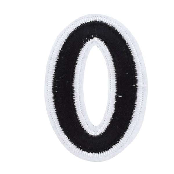 Термоаппликация Цифра 0 черная 50х80мм