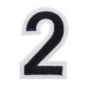 Термоаппликация Цифра 2 черная 60х80мм