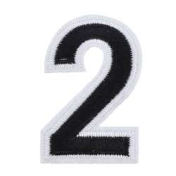 Термоаппликация Цифра 2 черная 60х80мм
