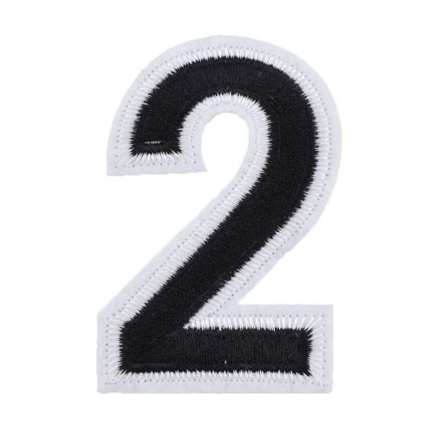 Термоаппликация Цифра 2 черная 60х80мм