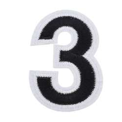 Термоаппликация Цифра 3 черная 60х80мм