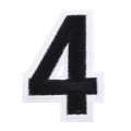 Термоаппликация Цифра 4 черная 60х80мм