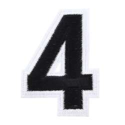 Термоаппликация Цифра 4 черная 60х80мм