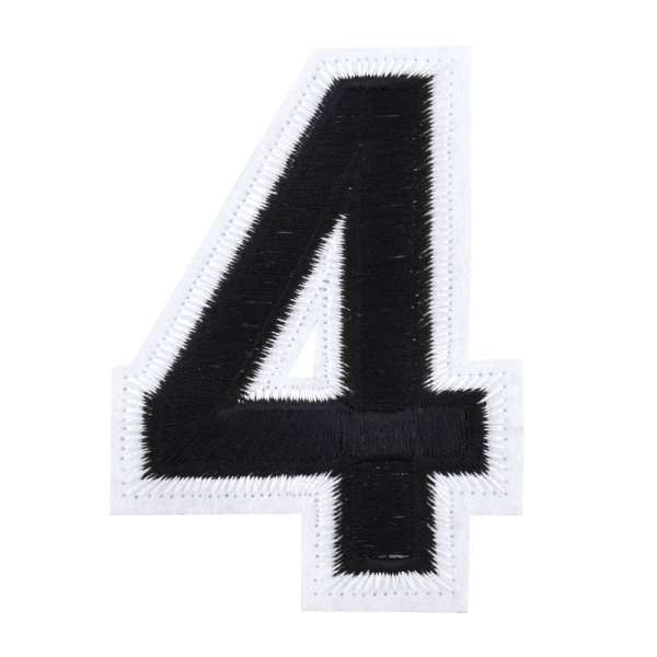 Термоаппликация Цифра 4 черная 60х80мм