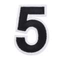 Термоаппликация Цифра 5 черная 50х80мм