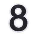 Термоаппликация Цифра 8 черная 60х80мм