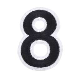 Термоаппликация Цифра 8 черная 60х80мм