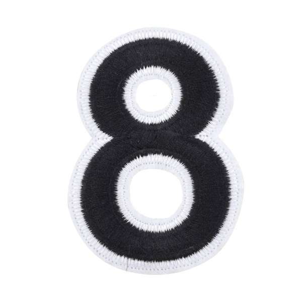 Термоаппликация Цифра 8 черная 60х80мм