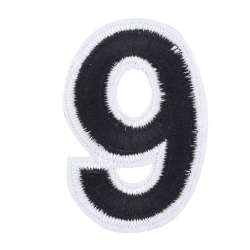 Термоаппликация Цифра 9 черная 50х80мм