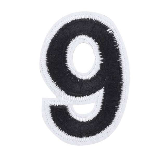 Термоаппликация Цифра 9 черная 50х80мм