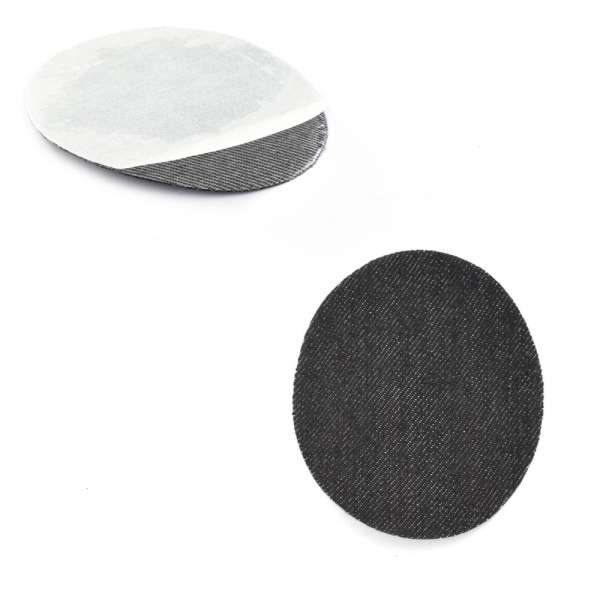 Термоаппликация Латка овальная 90х70мм черная