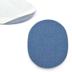 Термоаппликация Латка овальная 13х10мм синяя