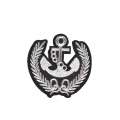 Термоаппликация Якорь 80х80мм черно-серебристая