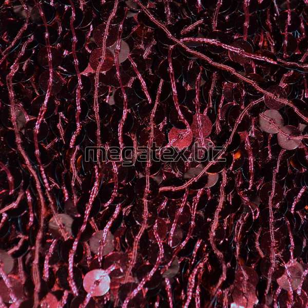 Бахрома с пайетками 43 см вишневая