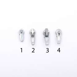 Бегунок на спиральную молнию №3 темный никель