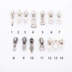 Бегунок на спиральную молнию №3 никель