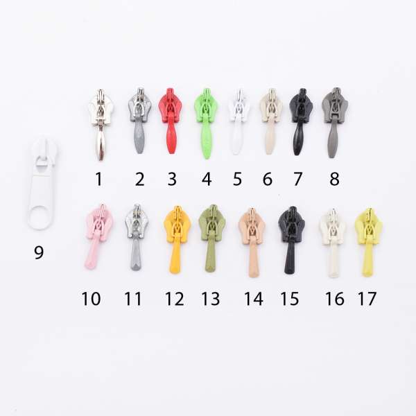 Бегунок на потайную молнию №3 разный